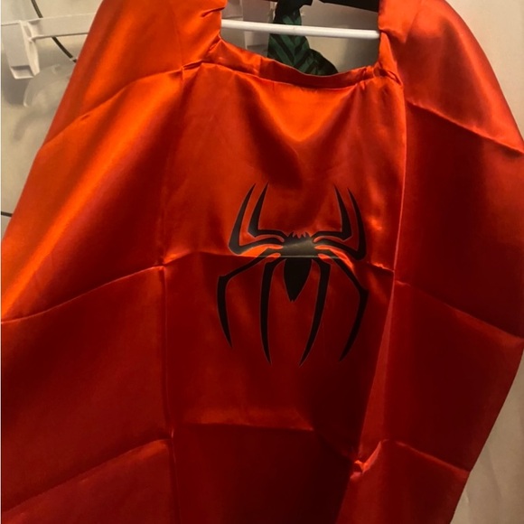 Kids Spider Cape Costume - Orange - Picture 1 of 3